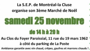 Marché de Noël de Montréal-la Cluse, Ain (01)