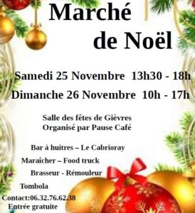 Marché de Noël de Gièvres, Loir-et-Cher (41)